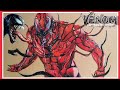 DIBUJANDO A CARNAGE REALISTA | DRAWING CARNAGE 😡👊🕸