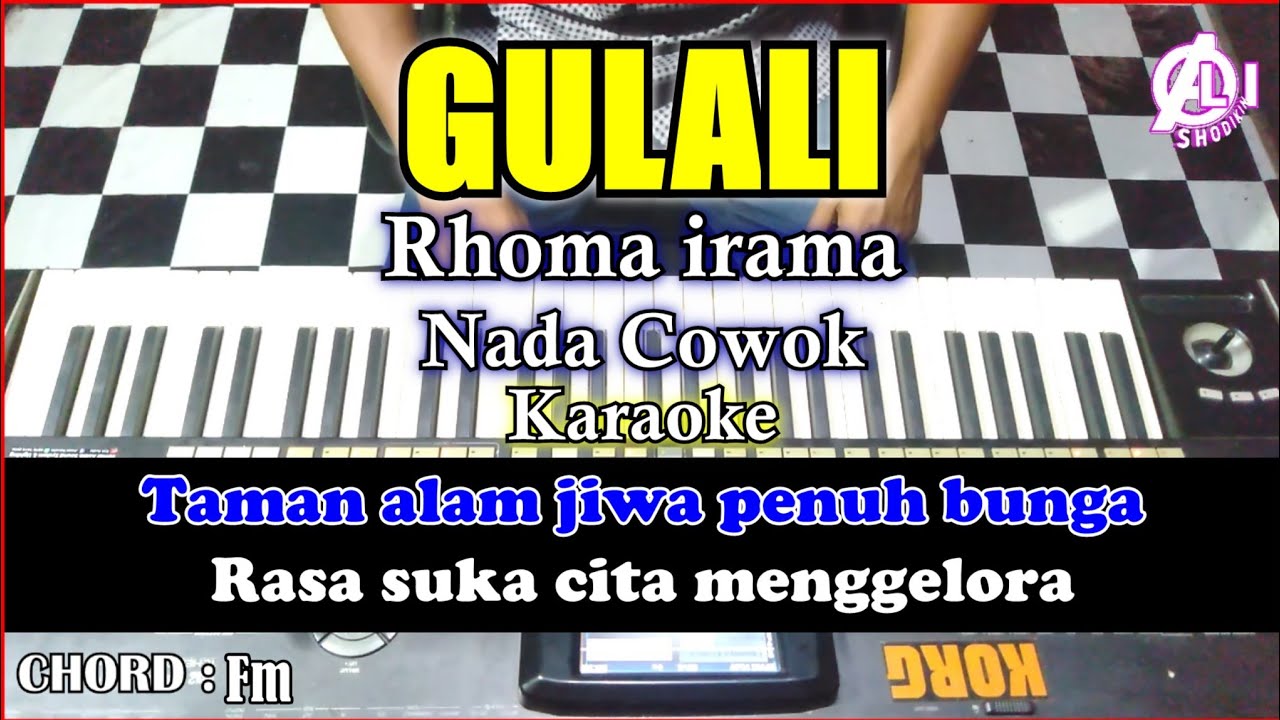 GULALI Karaoke Rhoma irama | Korg Pa3x (Chord&Lirik) Nada cowok