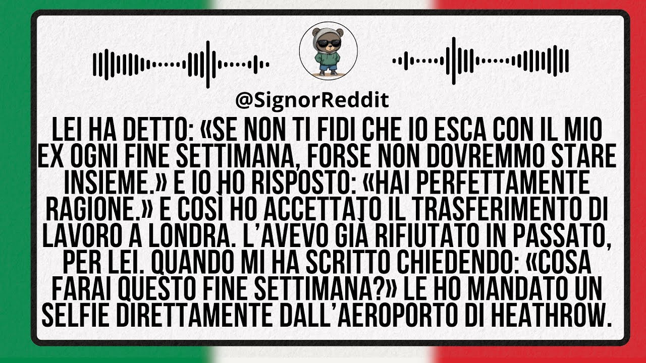 Lei Ha Detto: «Se Non Ti Fidi Che Io Esca Con Il Mio Ex Ogni Fine Settimana, Forse Noi…»