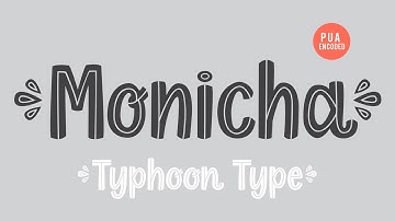 Typhoon Type | How to get Alternate Glyph & Splash on Monicha font with Illustrator (PUA encoded)