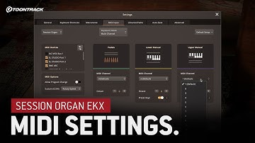 Session Organ EKX: MIDI Settings