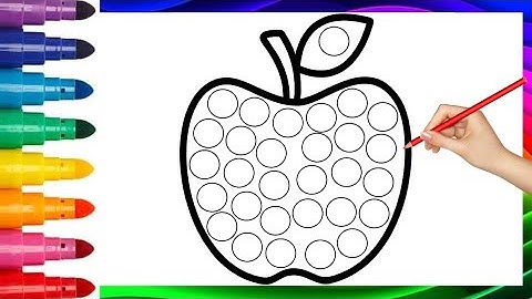 Rainbow Apple Pop It Drawing, Step by step Drawing for Kids | How to Draw Easy Heart Pop It