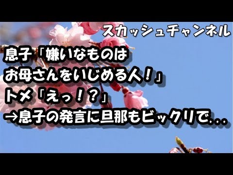 スカッとする話　息子「嫌いなものはお母さんをいじめる人！」トメ「えっ！？」→息子の発言に旦那もビックリで 【スカッと】
