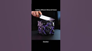 “Satisfying ASMR: Cutting Minecraft Blocks with a Realistic Knife 🔪✨”