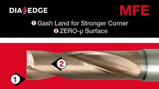 DIAEDGE MFE Solid Carbide Flat Bottom Drills