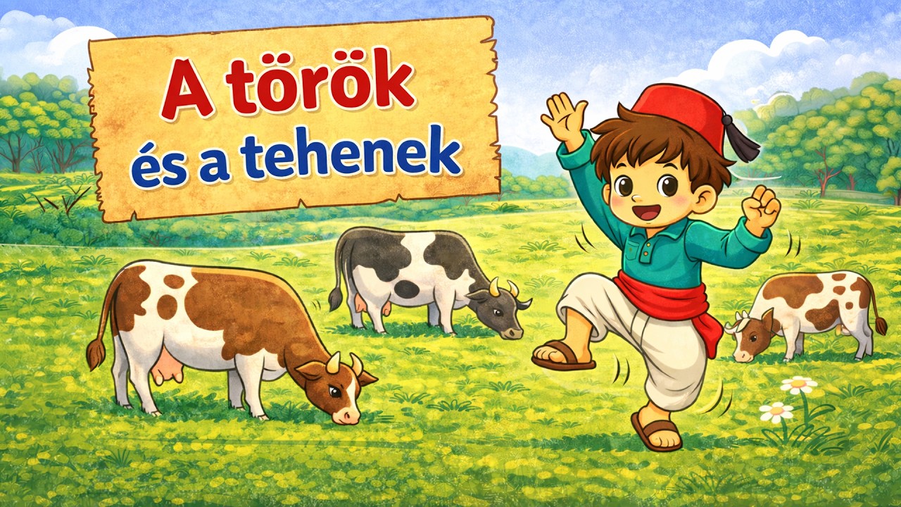 🐄 Móricz Zsigmond: A török és a tehenek | Vidám Mesedal Gyerekeknek 🎶