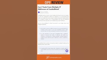FundedNext Review - IP Address Rules