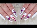 Valentines day nails. Alina crystals nail art unboxing