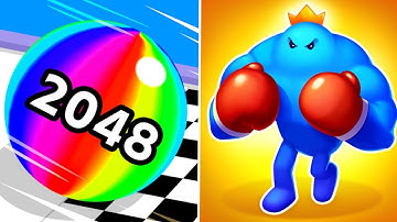 BallRun 2048 Vs Punchy Race 🏀🥎💪👊🏀🥎 Max All Levels Android iOS Gameplay Ep 30