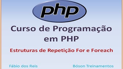 Curso de PHP - Estruturas de Repetição For e Foreach