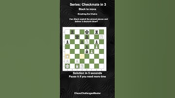 Chess puzzle - Checkmate in 3 - Breaking the Chains