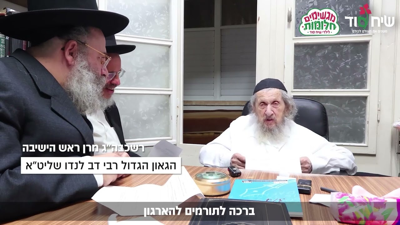 ברכת מרן ראש הישיבה הגאון הגדול רבי דב לנדו שליט"א לתורמים