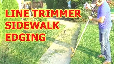 LAWN EDGING WITH A LINE TRIMMER