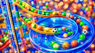 Marble Run Race ASMR Rollercoaster Tracks in Zen Mode