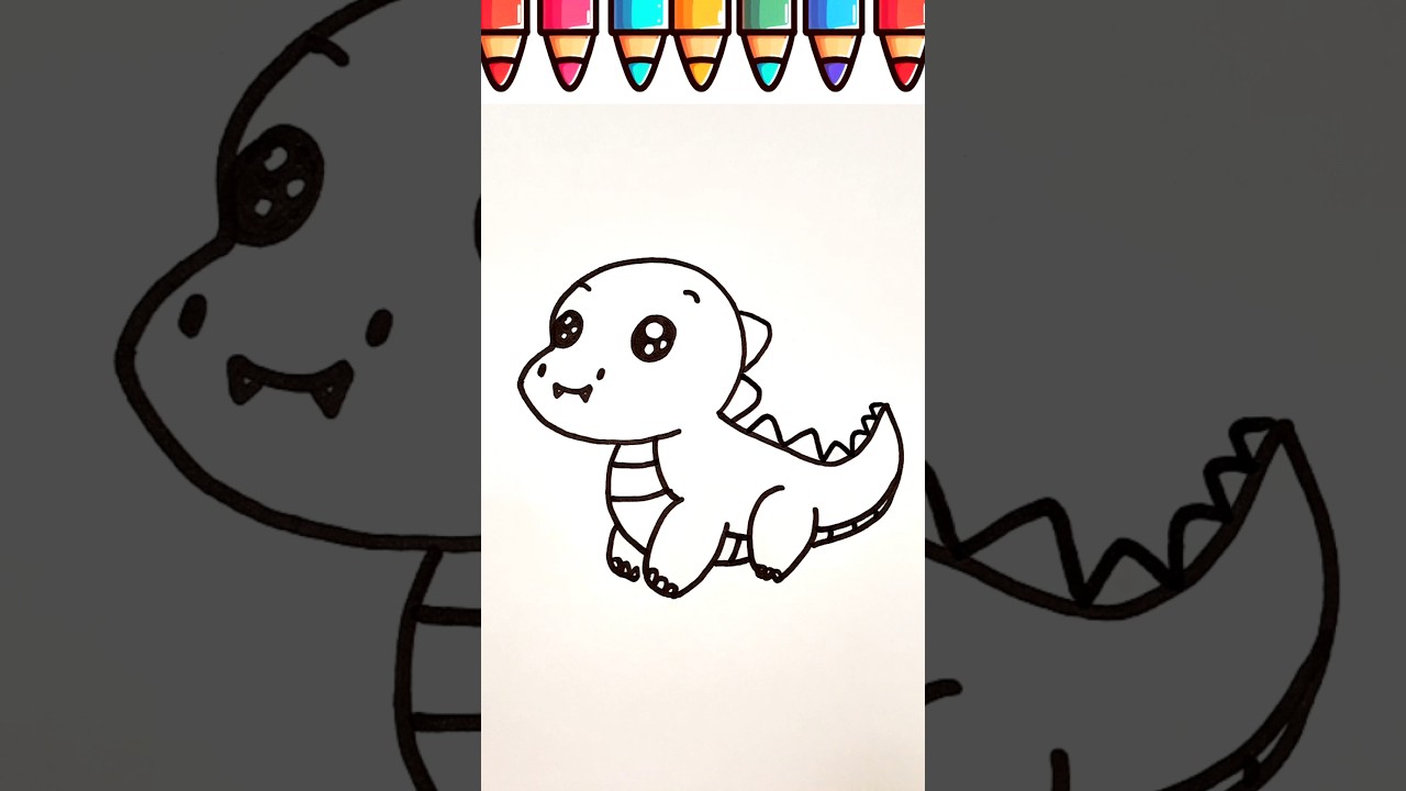 How to Draw a Baby Crocodile 🐊 |Step by Step Drawing 