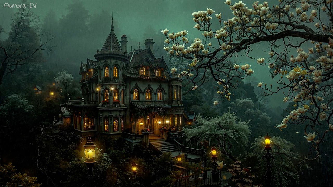 Rain-Kissed Castle in the Quiet Woods | 19th Century Dark Academia | Piano for Deep Focus & Solitude