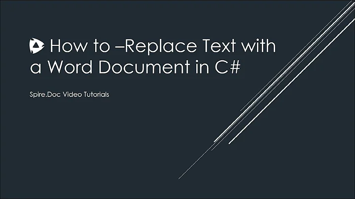 How to Replace Text with a Word Document in C#