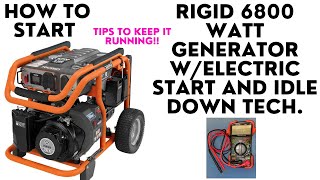 How to Start Rigid 6800 Watt Generator