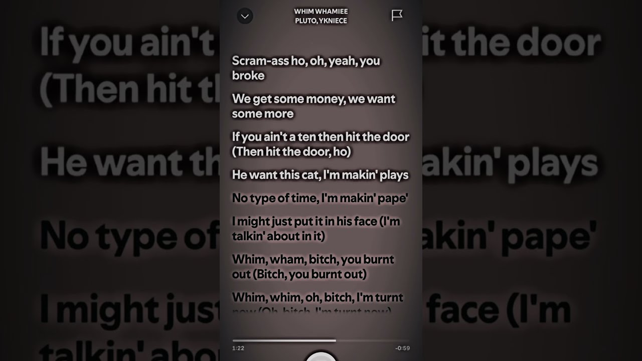 Whim Whamie Im Talmbout Innit Lyrics AGAIN Spotify Fypp