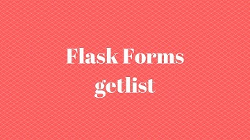 Get Form Checkbox Data in Flask With .getlist