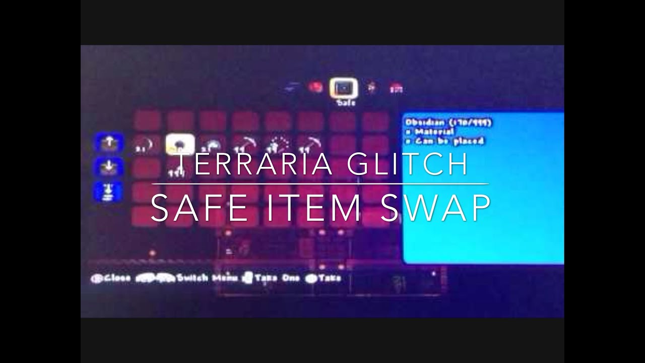 Terraria Xbox 360- SAFE ITEM SWAP GLITCH