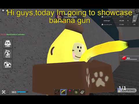 Showcasing Banana gun in roblox kat
