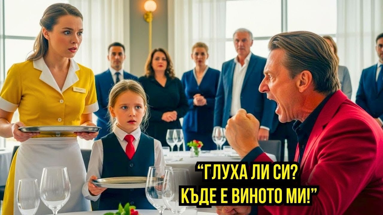 „Глуха ли си? Къде е виното ми?“ — извика милионерът. Докато дъщерята на сервитьорката не го накара