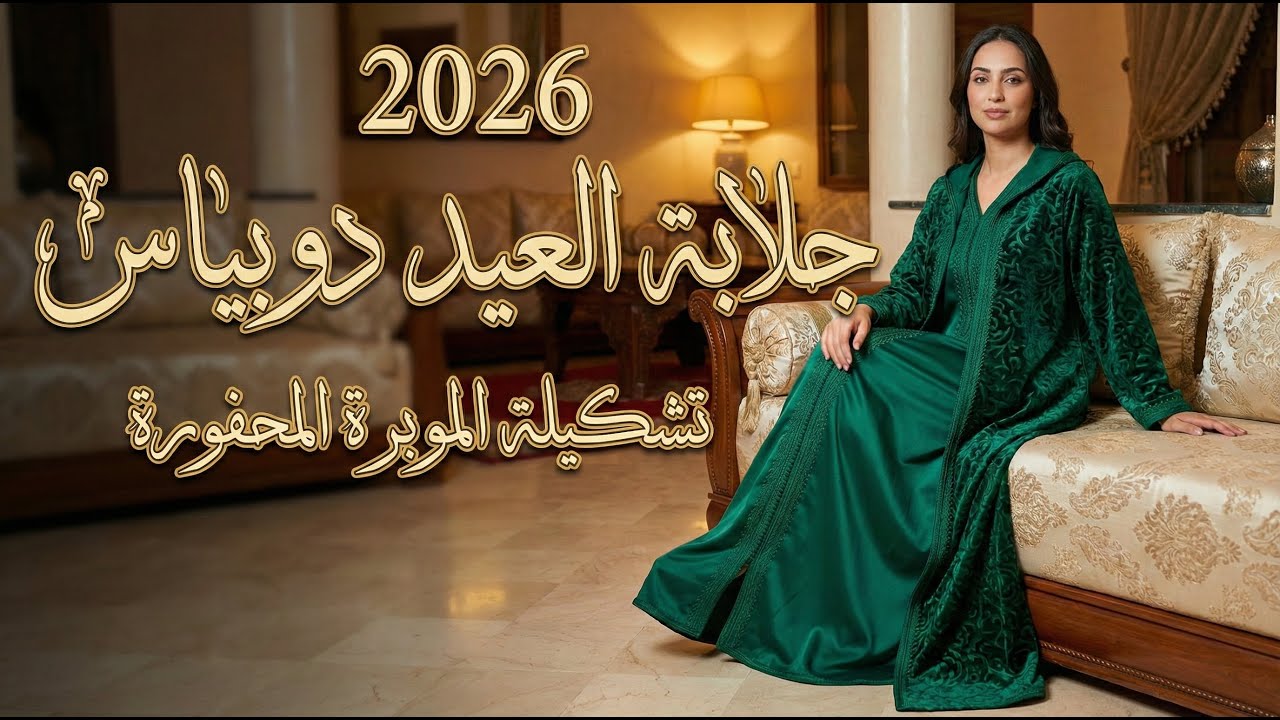 جديد جلابة العيد دوبياس 2026: تشكيلة الموبرة المحفورة بألوان خيالية!