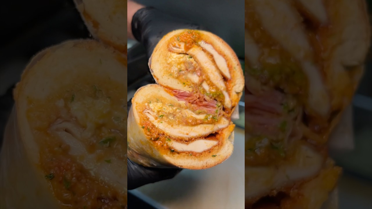 The “SPECIAL OF THE WEEK” HERO from Panini Shoppe in Williamsburg, Brooklyn NYC!! 🥖🔥 #DEVOURPOWER