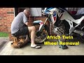 Africa twin  front wheel removal