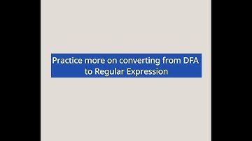 DFA to Regular Expression (Example of DFA with 3 states)
