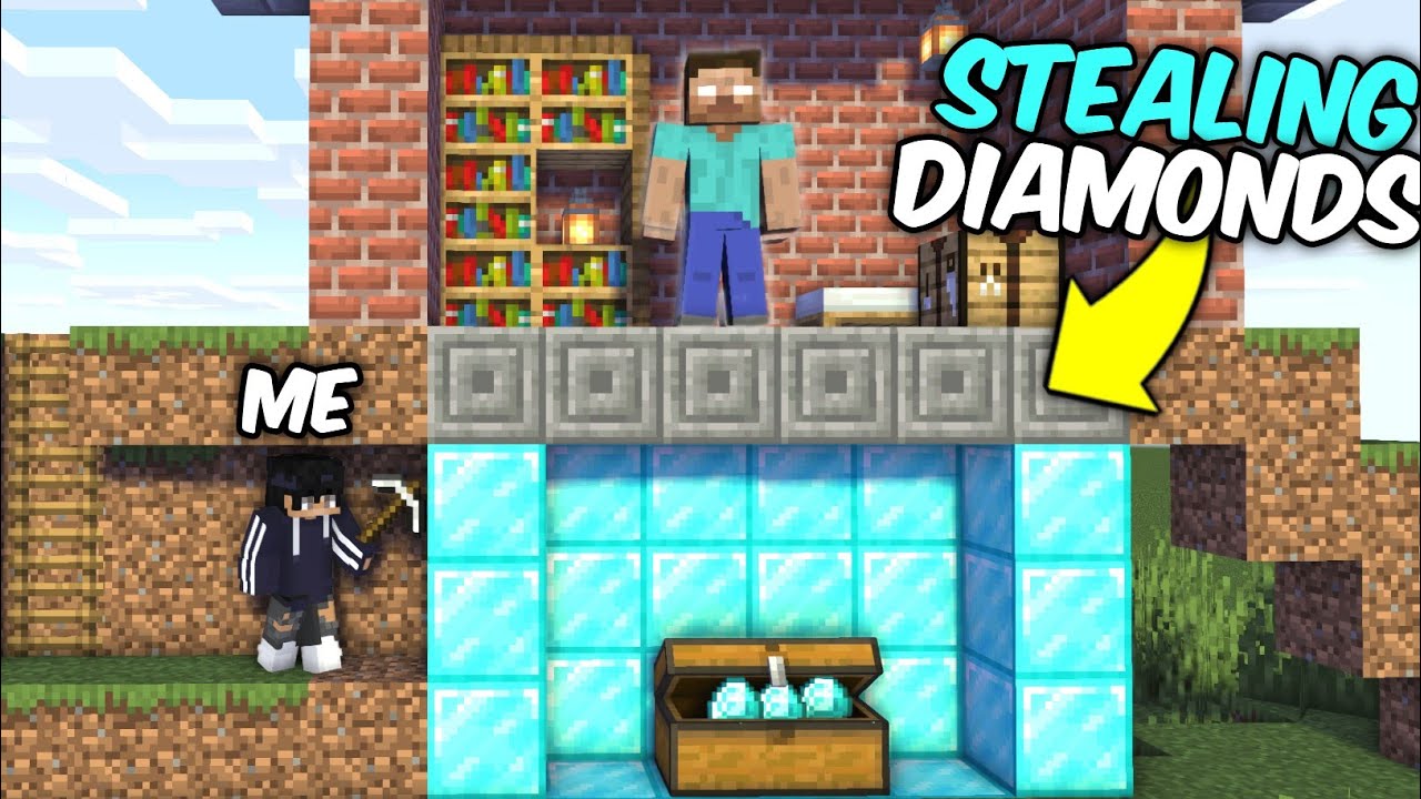 😱stealing Diamonds From Herobrines Kingdom In Minecraft Episode 1