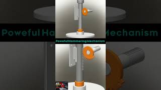 Powerful Rack and Pinion Hammering Mechanism Animation#shorts