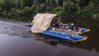 По реке Парабель, 3 часть. - Rafting down the river in Siberia Part 3