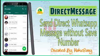 DirectMessage | Send Whatsapp Message without saving number | Android Studio Source Code | MakeEasy screenshot 4