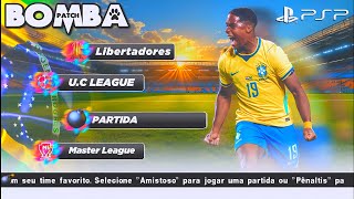 🚨O EFOOTBALL PES 2026 PPSSPP DOWNLOAD MEDIAFARE LINK DIRETO! BOMBA PATCH PSP BRASILEIRÃO E EUROPEUS