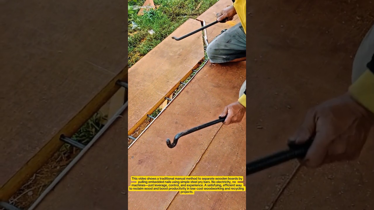Manual Nail Pulling Hack – Fast Board Separation Without Power Tools