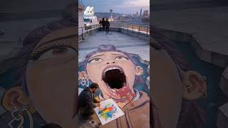 Never walk on 3D street art! 😳8| Kpop Demon Hunters
