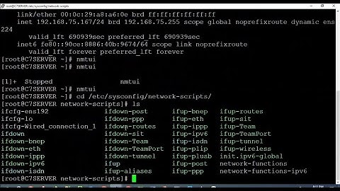 How to set network on centos7
