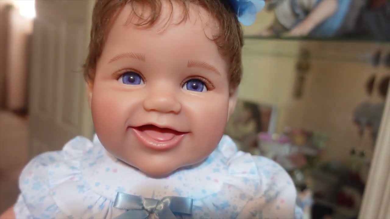 Taking my new Ashton Drake doll to see some old Ashton Drake Porcelain dolls that my grandma had