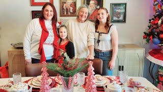 🫖CHRISTMAS PARTY TEA TABLESCAPE 🫖 plus Christmas Tree Napkin Tutorial 🎄