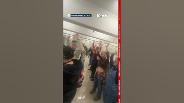 Brown University students evacuate from classroom