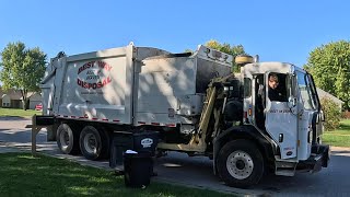 Best Way Disposal Peterbilt Heil Python Garbage Truck in Action!