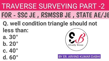 traverse surveying previous year question paper for ssc je | civil engineering| by study boxx