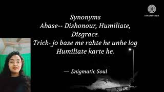Synonyms series with Tricks ....