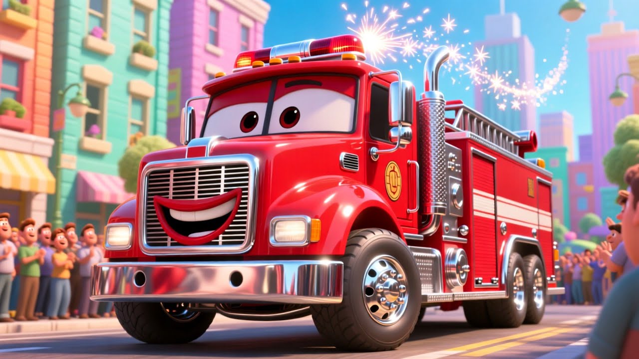 Fire Truck Siren With Baby 🚒🎵 Fun Vehicle Song | Learn Sounds for Kids