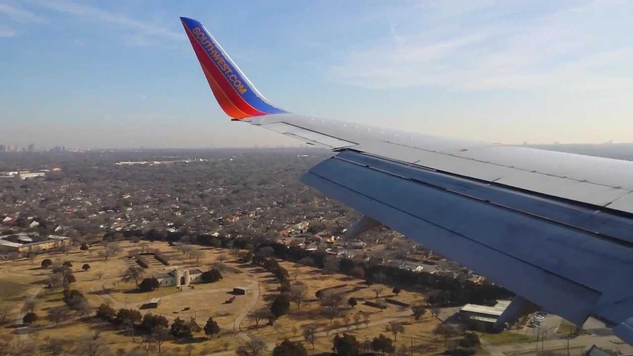 Southwest Airlines landing at Love Field YouTube