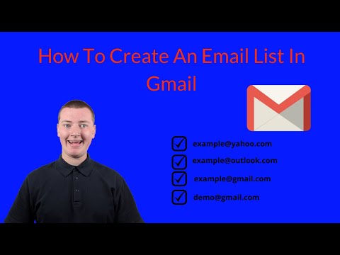 How To Create An Email List In Gmail