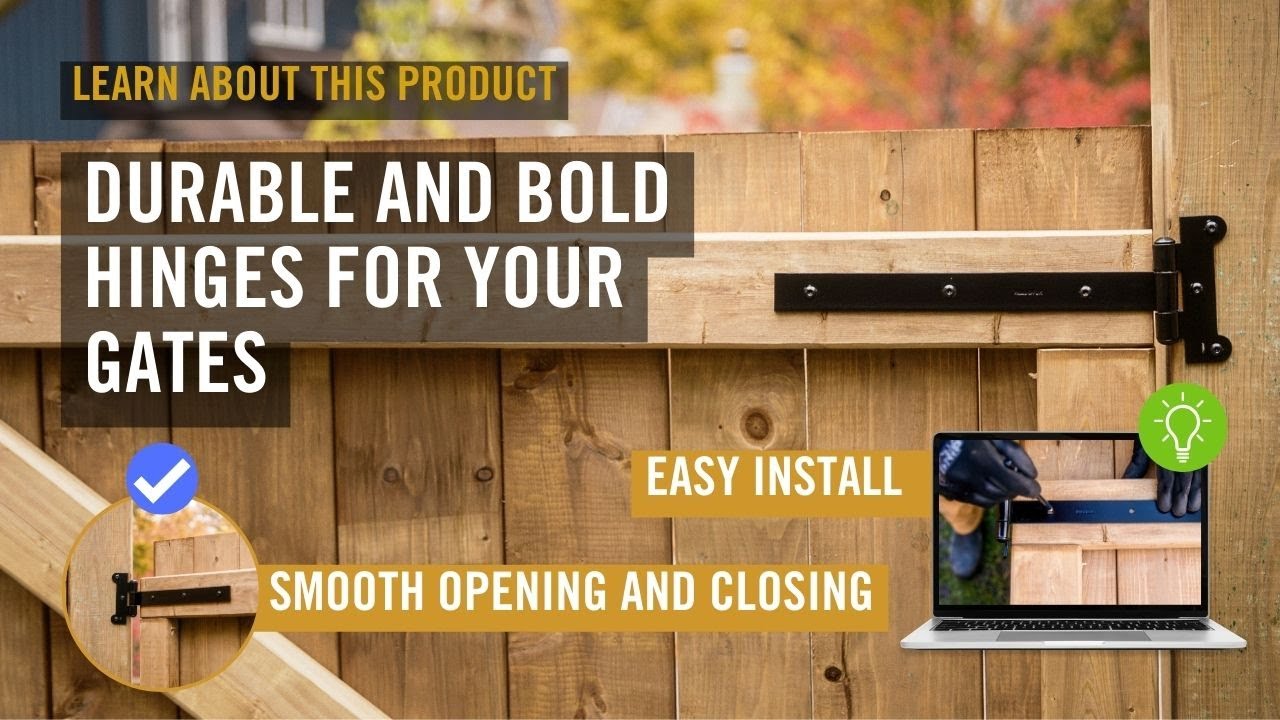 Sturdy Steel: Galvanized Heavy Duty Strap Hinges 12" | Learn About Our Product: SH12BLK