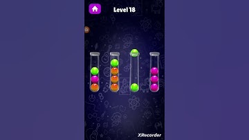 Solve and solution  ball sort  color Puzzle level 18